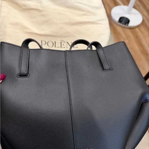 Polène Black Leather Shoulder Bag - Picture 4 of 9